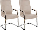 2er Set Besucherstühle mit Komfortpolsterung und Stahlgestell