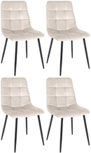 4er-Set Esszimmerstühle bequeme Lehne, bis 150 kg, Bodenschutz