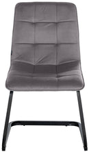 Elegantes 2er-Set Freischwinger Esszimmerstühle mit Samtbezug und Metallgestell