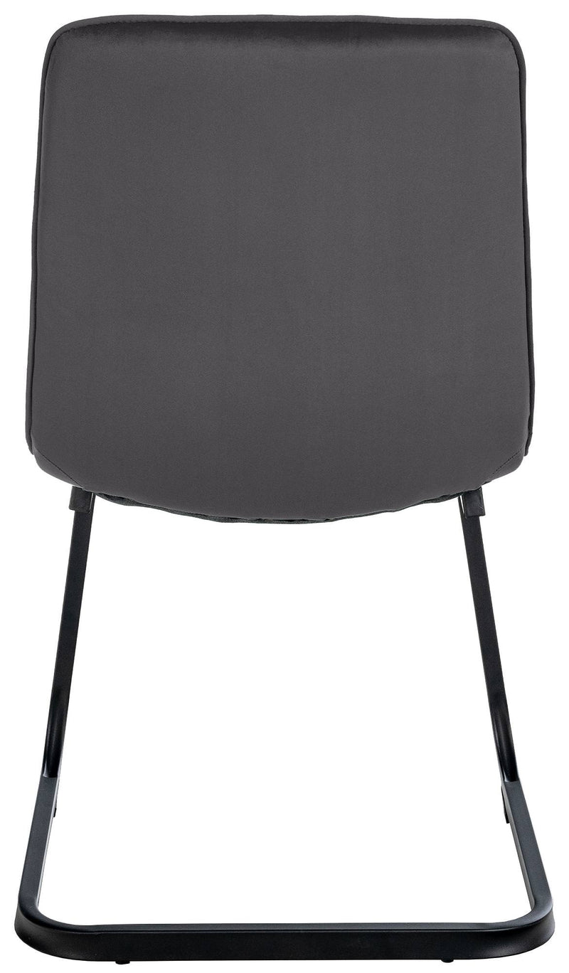 Elegantes 2er-Set Freischwinger Esszimmerstühle mit Samtbezug und Metallgestell