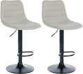 2er-Set höhenverstellbare Barhocker mit Stoffbezug und 360°-Drehfunktion
