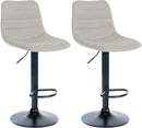 2er-Set höhenverstellbare Barhocker mit Stoffbezug und 360°-Drehfunktion