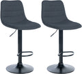 2er-Set höhenverstellbare Barhocker mit Stoffbezug und 360°-Drehfunktion