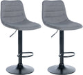 2er-Set höhenverstellbare Barhocker mit Stoffbezug und 360°-Drehfunktion