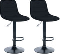 2er-Set höhenverstellbare Barhocker mit Stoffbezug und 360°-Drehfunktion