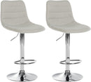 2er-Set höhenverstellbare Barhocker mit Stoffbezug und 360°-Drehfunktion