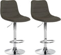 2er-Set höhenverstellbare Barhocker mit Stoffbezug und 360°-Drehfunktion