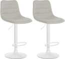 2er-Set höhenverstellbare Barhocker mit Stoffbezug und 360°-Drehfunktion