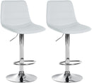 2er-Set höhenverstellbare Barhocker mit Kunstlederbezug und stabilem Trompetenfuß