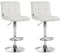 2er Set Stilvolle Barhocker mit Samtbezug und verstellbarem Metallgestell – Verschiedene Farben
