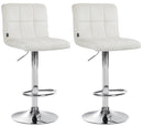 2er Set Stilvolle Barhocker mit Samtbezug und verstellbarem Metallgestell – Verschiedene Farben