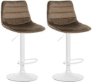 2er-Set höhenverstellbare Barhocker mit Kunstlederbezug und stabilem Trompetenfuß