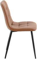 4er-Set Esszimmerstühle, Steppmuster, Metallgestell