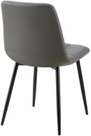 4er-Set Esszimmerstühle, Steppmuster, Metallgestell