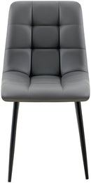 4er-Set Esszimmerstühle, Steppmuster, Metallgestell