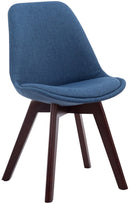 Esszimmerstuhl gepolstert, pflegeleichter Stoff, robustes Buchenholzgestell