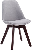 Esszimmerstuhl gepolstert, pflegeleichter Stoff, robustes Buchenholzgestell