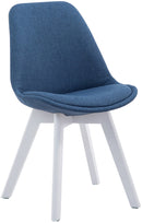 Esszimmerstuhl gepolstert, pflegeleichter Stoff, robustes Buchenholzgestell