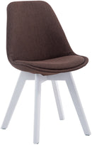 Esszimmerstuhl gepolstert, pflegeleichter Stoff, robustes Buchenholzgestell