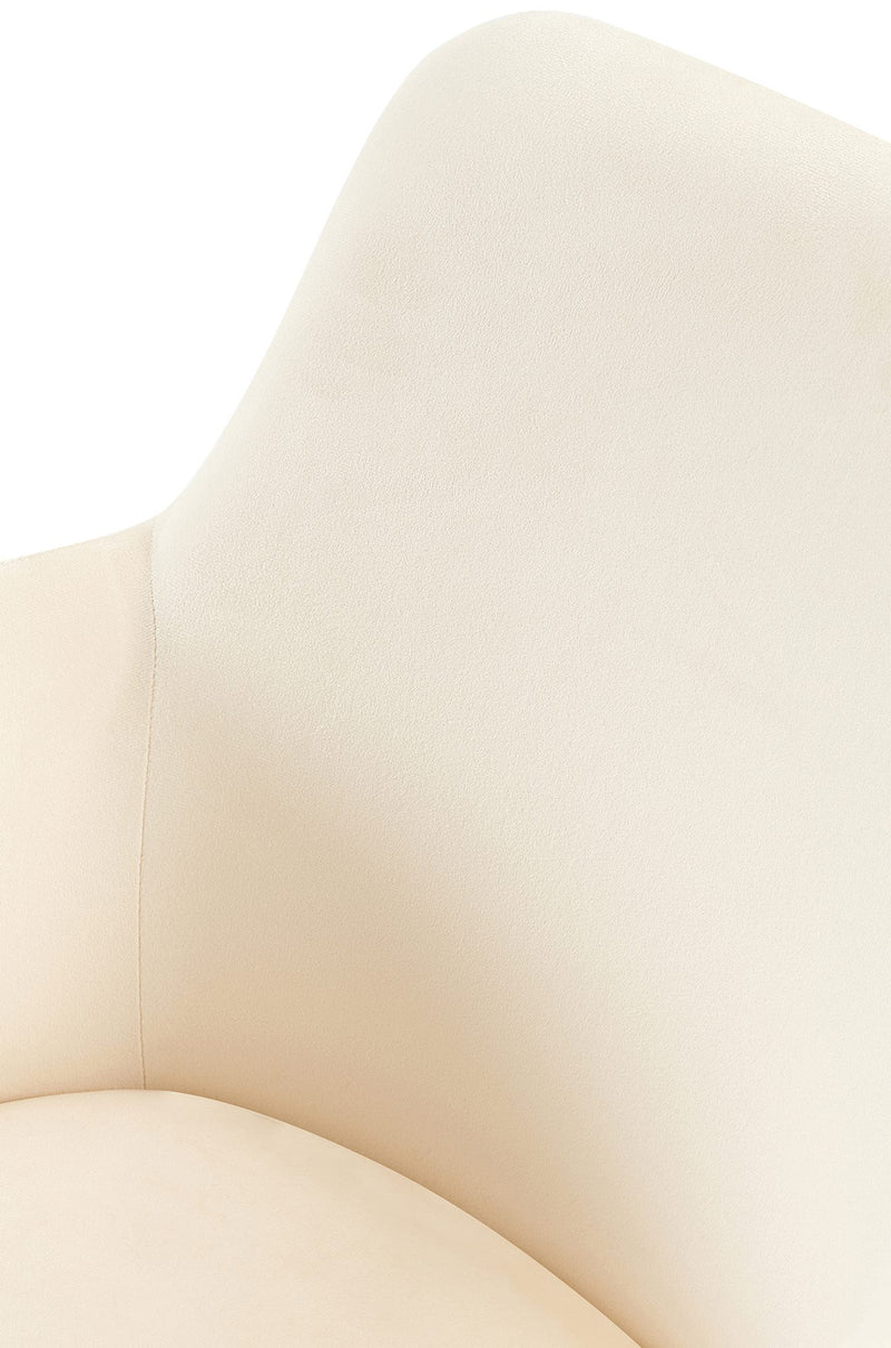 Samt-Polsterstuhl mit 180-Grad-Drehfunktion und stabilem Metallgestell