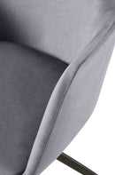 Samt-Polsterstuhl mit 180-Grad-Drehfunktion und stabilem Metallgestell