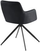 Samt-Polsterstuhl mit 180-Grad-Drehfunktion und stabilem Metallgestell