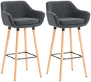 2er Set Barhocker Grant mit Stoffbezug