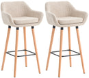 2er Set Barhocker Grant mit Stoffbezug
