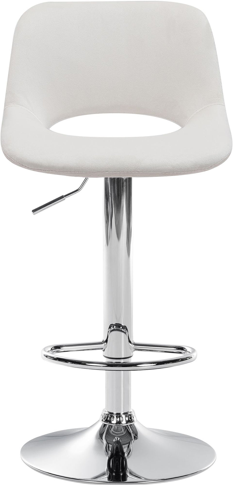 Barhocker 2er-Set höhenverstellbar mit Samtpolsterung und Rückenlehne in Chromoptik für Kücheninsel und Bar