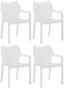 4er Set Gartenstühle Diva mit Armlehne