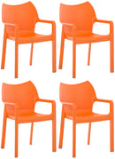 4er Set Gartenstühle Diva mit Armlehne