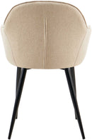 Esszimmerstuhl mit Armlehnen gepolstert Stoff Bezug Metallgestell  150 kg belastbar