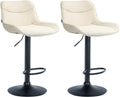 Höhenverstellbare Barhocker im 2er-Set mit Stoffbezug und Metallgestell