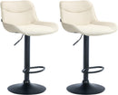 Höhenverstellbare Barhocker im 2er-Set mit Stoffbezug und Metallgestell