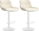 Höhenverstellbare Barhocker im 2er-Set mit Stoffbezug und Metallgestell