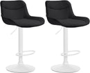 Höhenverstellbare Barhocker im 2er-Set mit Stoffbezug und Metallgestell