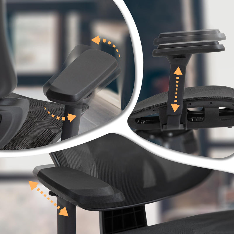 Ergonomischer Bürostuhl – mit Lordosenstütze, Kopfstütze & 135 kg Belastbarkeit für gesundes Sitzen