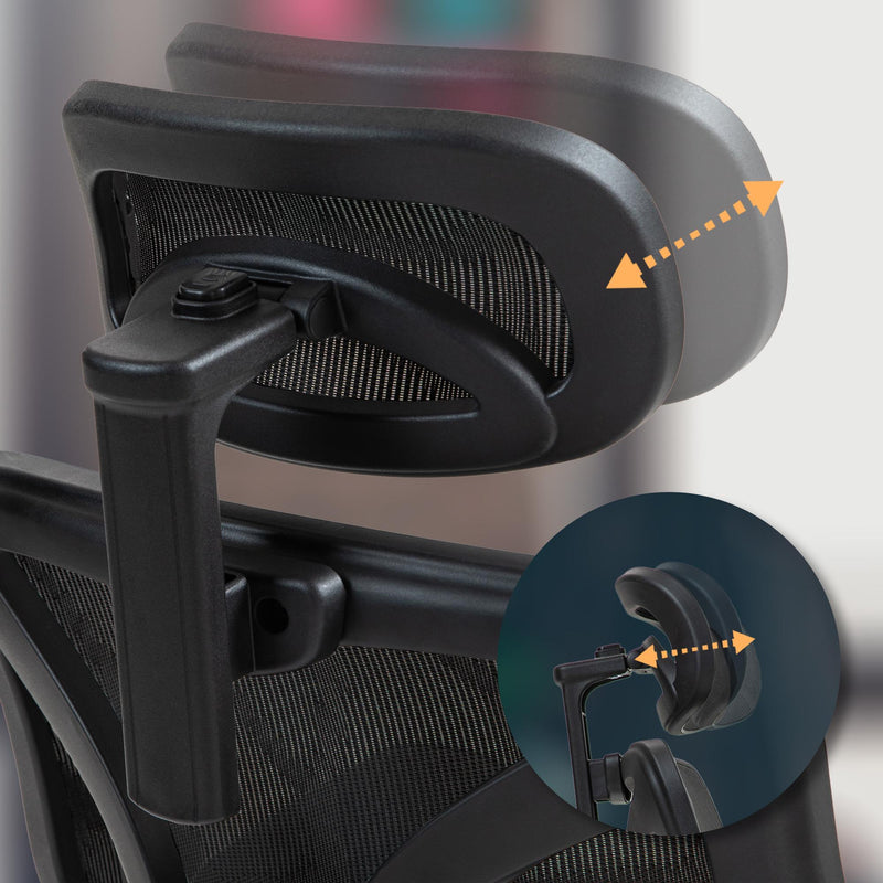 Ergonomischer Bürostuhl – mit Lordosenstütze, Kopfstütze & 135 kg Belastbarkeit für gesundes Sitzen