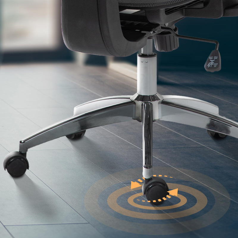 Ergonomischer Bürostuhl – mit Lordosenstütze, Kopfstütze & 135 kg Belastbarkeit für gesundes Sitzen