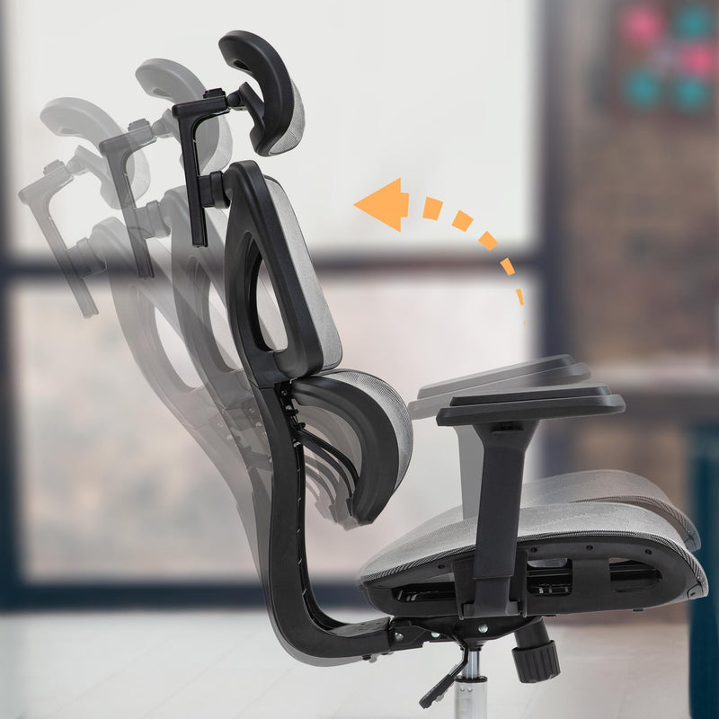 Ergonomischer Bürostuhl – mit Lordosenstütze, Kopfstütze & 135 kg Belastbarkeit für gesundes Sitzen