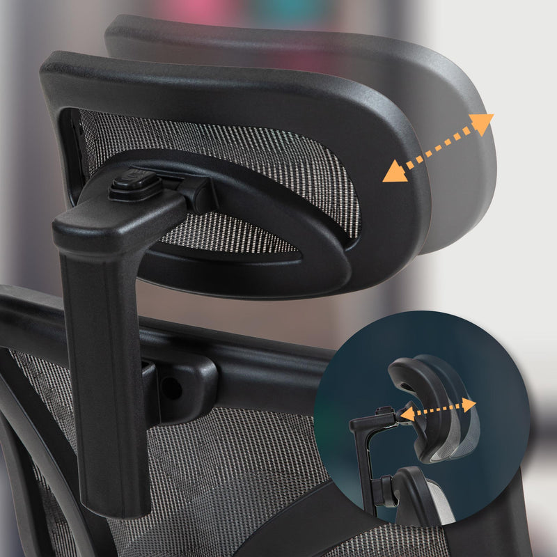 Ergonomischer Bürostuhl – mit Lordosenstütze, Kopfstütze & 135 kg Belastbarkeit für gesundes Sitzen