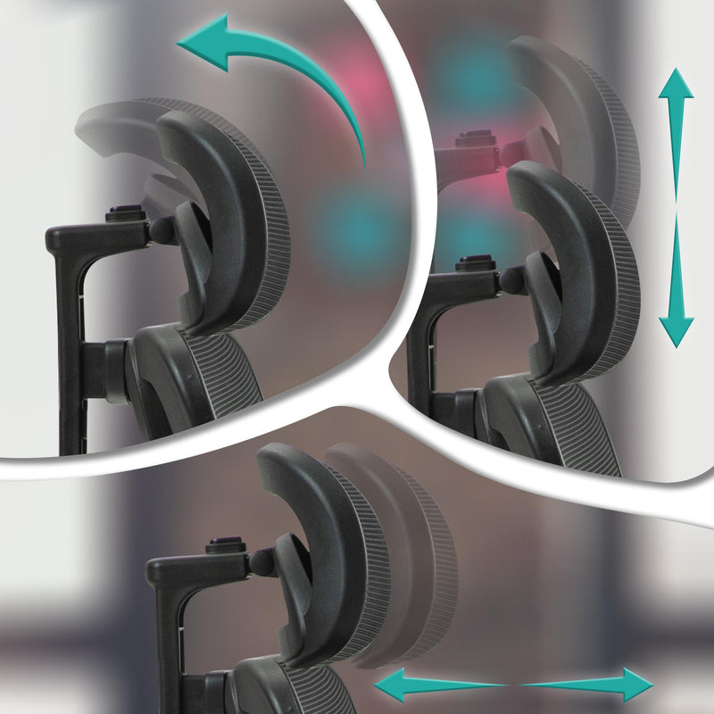 Ergonomischer Bürostuhl mit 3D-Armlehnen & Lordosenstütze  Atmungsaktiv Höhenverstellbar