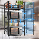 Mikrowellenregal höhenverstellbar 2-stufig / 3-stufig mit Haken Stauraum Küche