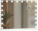 Schminkspiegel mit LED Beleuchtung und Vergrößerungsspiegel USB Anschlüssen