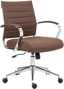 Bürostuhl mit Armlehnen und Stoffbezug Chromgestell verstellbare Sitzhöhe