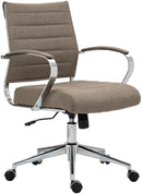 Bürostuhl mit Armlehnen und Stoffbezug Chromgestell verstellbare Sitzhöhe