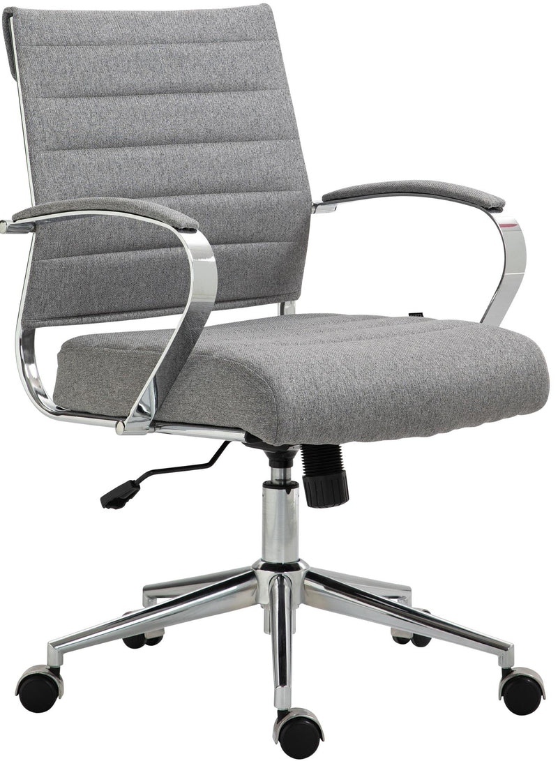 Bürostuhl mit Armlehnen und Stoffbezug Chromgestell verstellbare Sitzhöhe