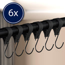 Kleiderstange mit 6 Haken für Deckenmontage - Metall Garderobenstange 50 kg belastbar