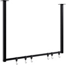 Kleiderstange mit 6 Haken für Deckenmontage - Metall Garderobenstange 50 kg belastbar
