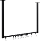 Kleiderstange mit 12 Haken für Deckenmontage - Garderobenstange Metall 50 kg belastbar